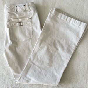 White House Black Market Flare White Jeans